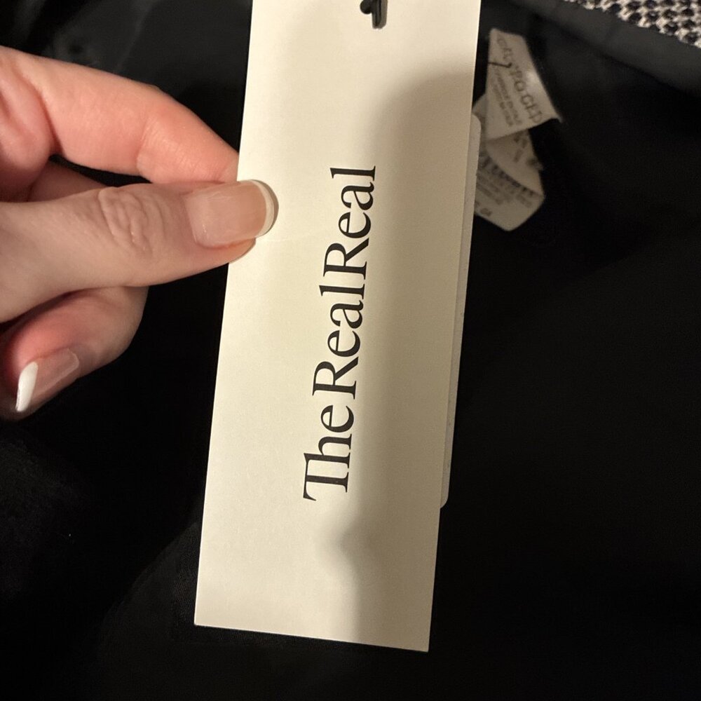 Valentino Authentic Black White Linen Long Sleeve Blazer Jacket US 10 IT 44 M - Picture 8 of 9